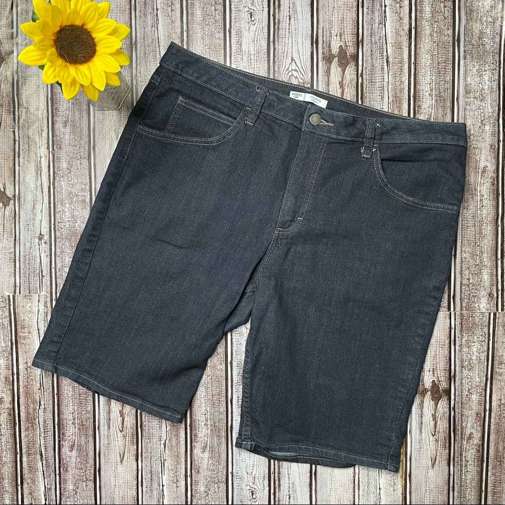 Lee Riders dark denim bermuda shorts size 16
